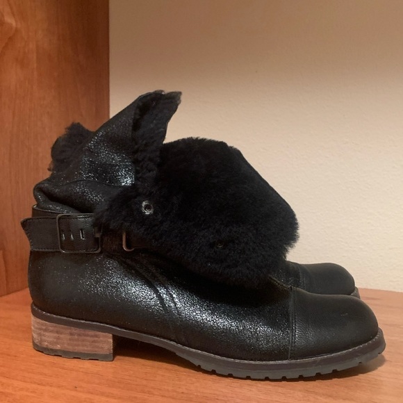 Matt Bernson Tundra Shearling Black Boots 10 - Picture 3 of 11